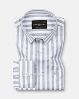 Holend Silver Premium Cotton Stripes Shirt