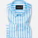 Holend Sky Blue Premium Cotton Stripes Shirt - John Ellies