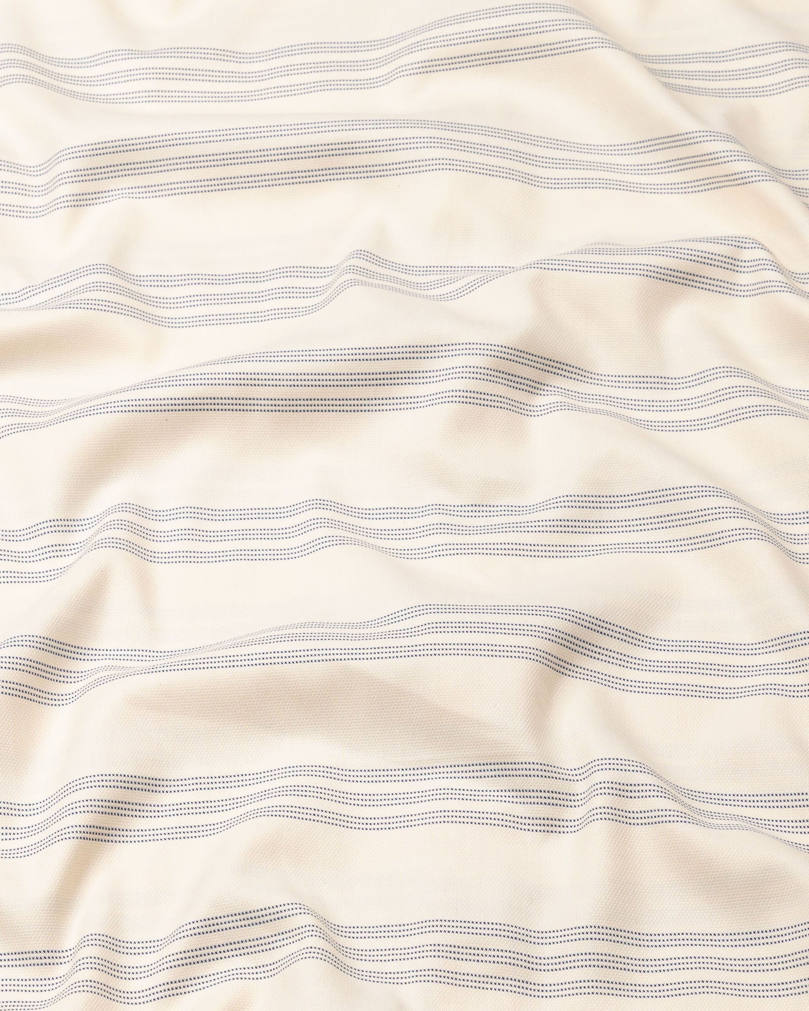 Axier Navy Blue Cotton Stripe Shirt - John Ellies