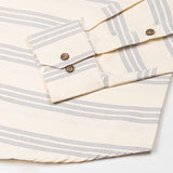 Axier Navy Blue Cotton Stripe Shirt - John Ellies