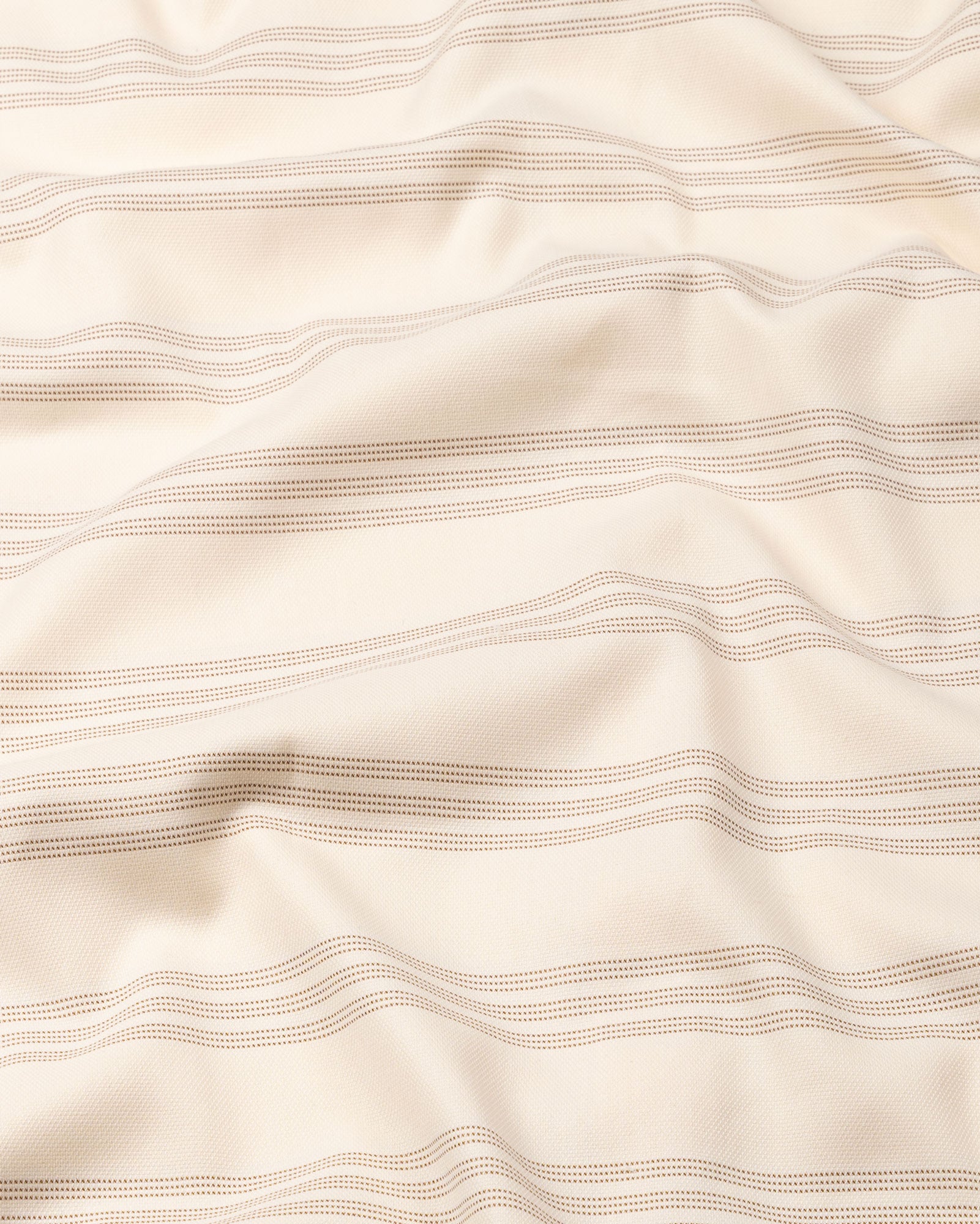 Axier Brown Cotton Stripe Shirt - John Ellies