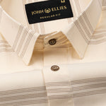 Axier Brown Cotton Stripe Shirt - John Ellies