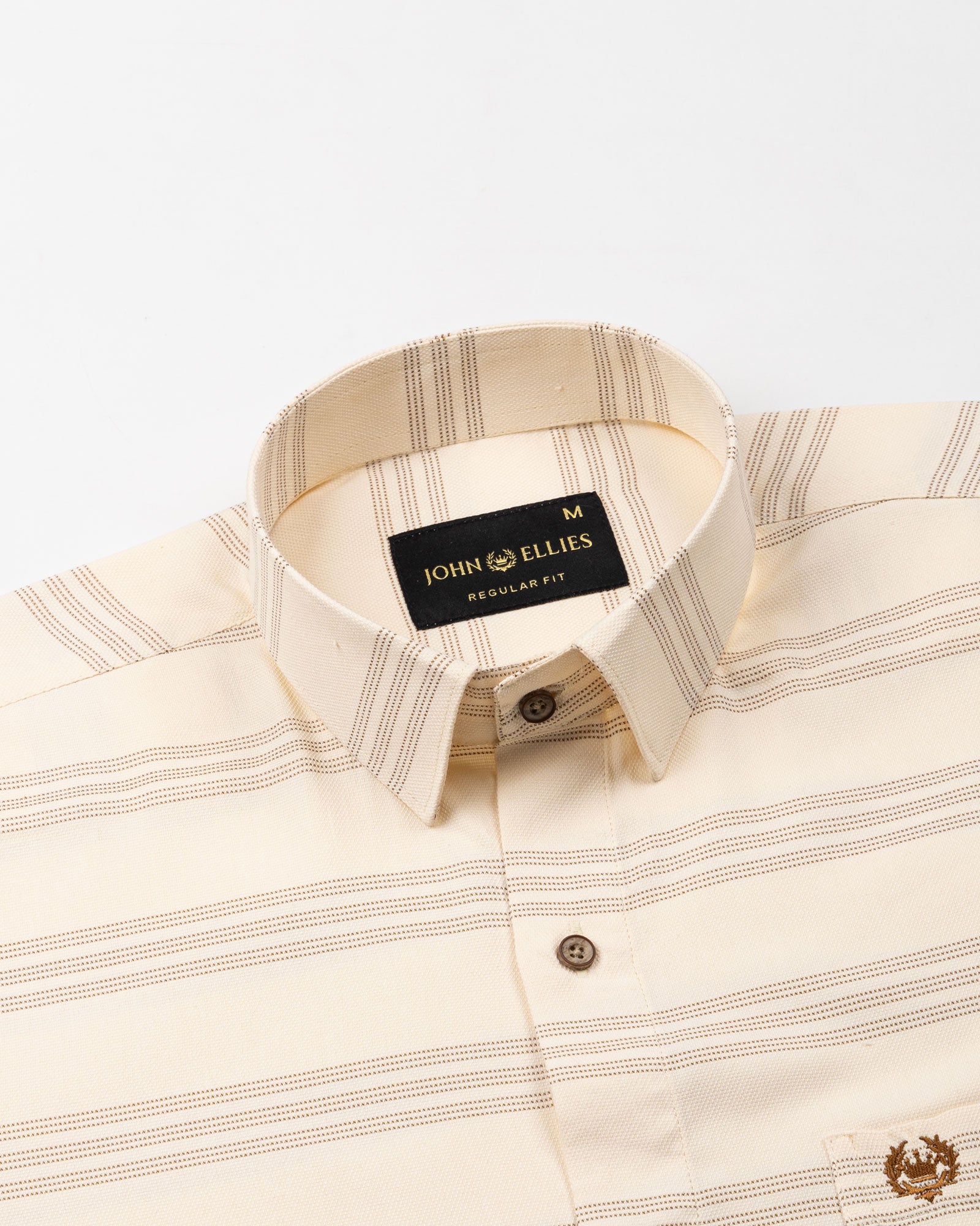 Axier Brown Cotton Stripe Shirt - John Ellies