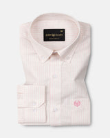 Flubie White Stripe Button Down Linen Shirt
