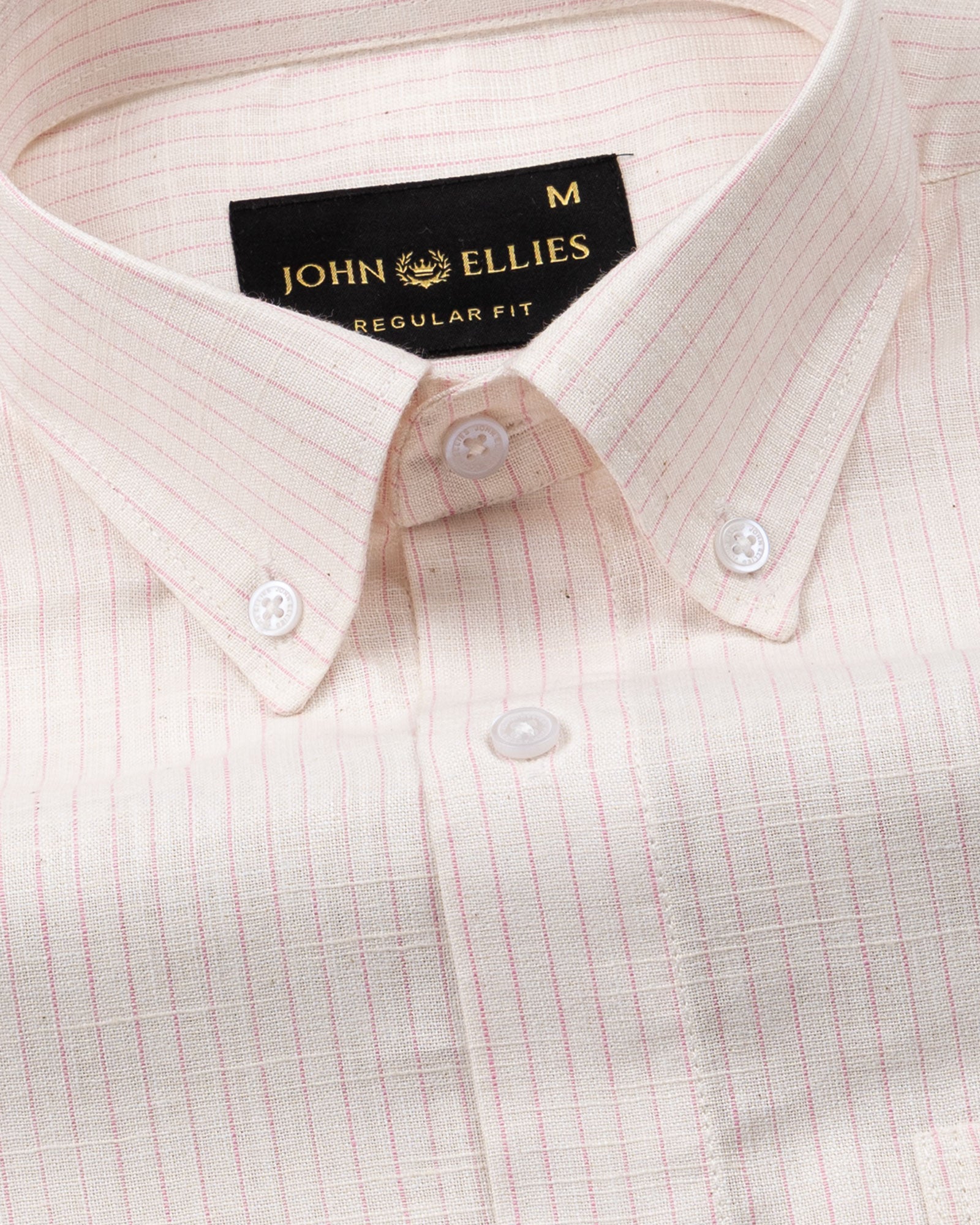 Flubie White Stripe Button Down Linen Shirt - John Ellies