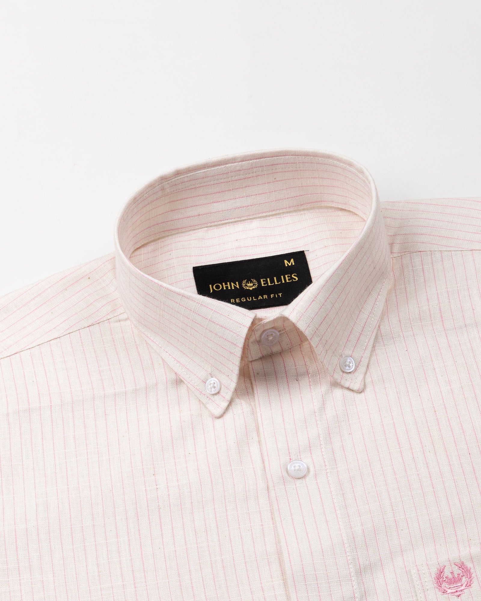 Flubie White Stripe Button Down Linen Shirt - John Ellies