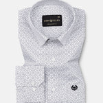 Alvin White Cotton Geometric Printed Shirt - John Ellies