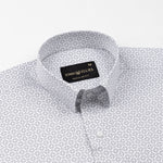 Alvin White Cotton Geometric Printed Shirt - John Ellies