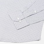 Alvin White Cotton Geometric Printed Shirt - John Ellies