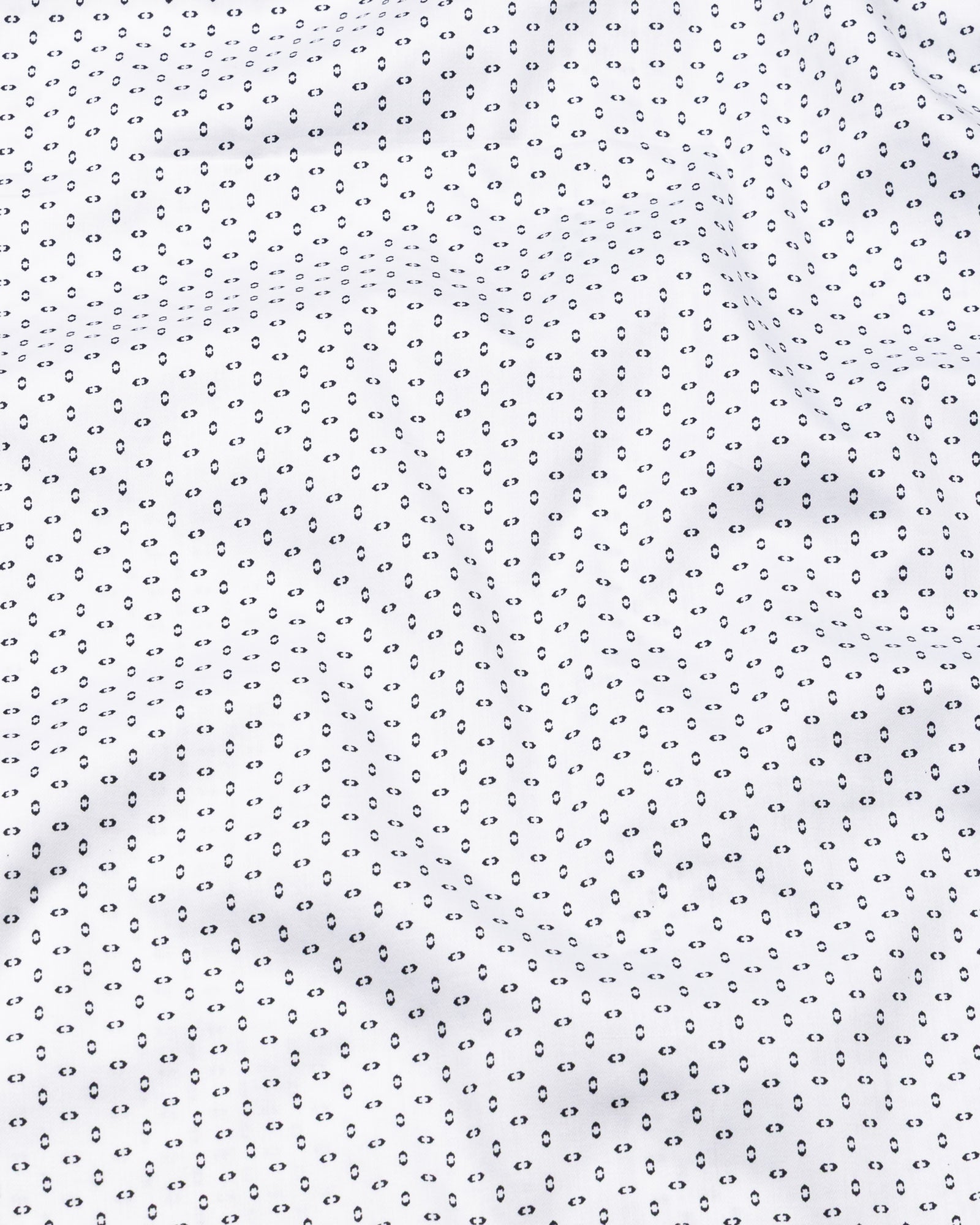 Alvin White Cotton Chain Dot Geometric Printed Shirt - John Ellies