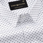 Alvin White Cotton Chain Dot Geometric Printed Shirt - John Ellies