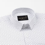 Alvin White Cotton Chain Dot Geometric Printed Shirt - John Ellies