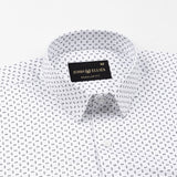 Alvin White Cotton Chain Dot Geometric Printed Shirt - John Ellies