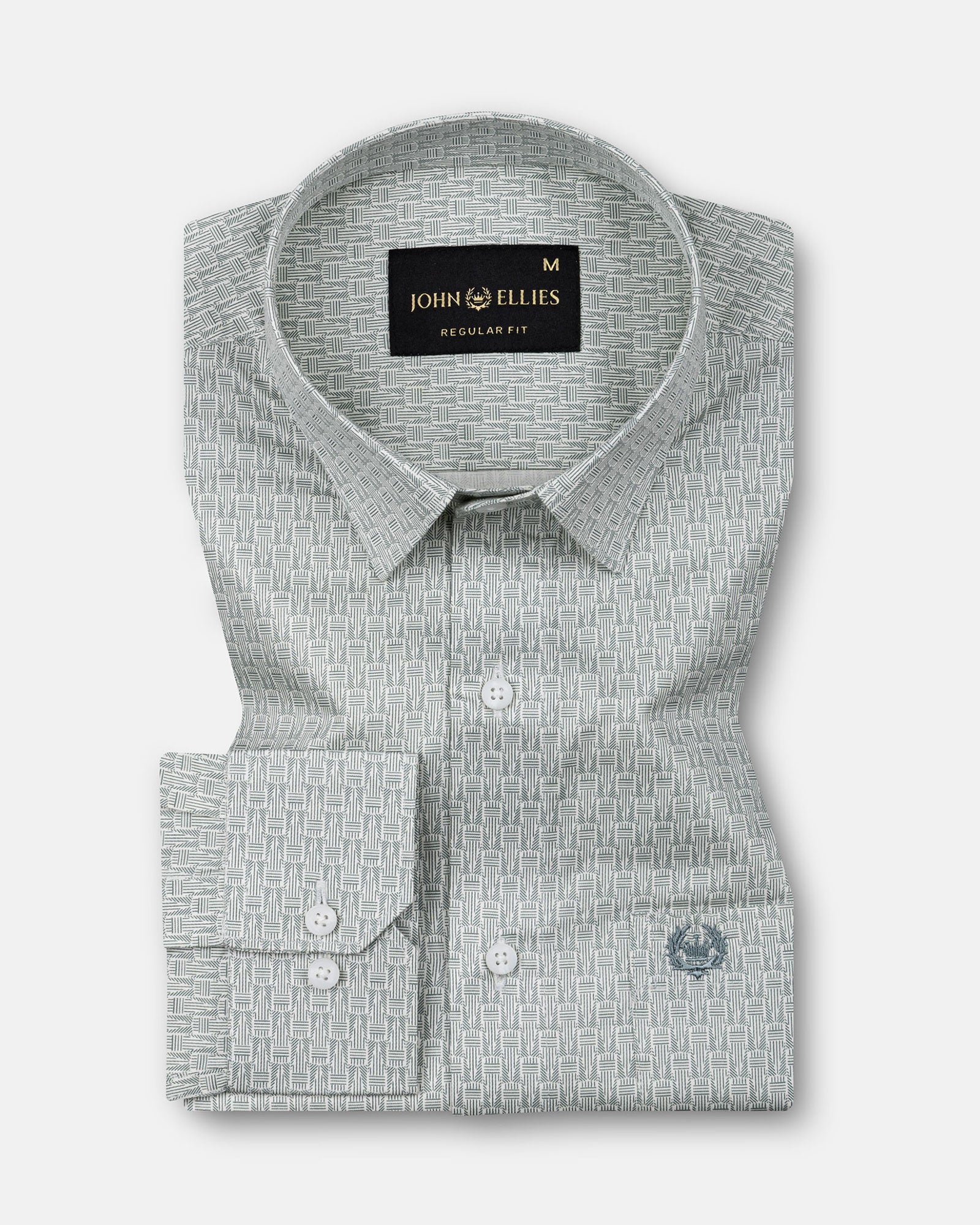 Alvin Cream Cotton Printed Shirt - John Ellies