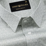 Alvin Cream Cotton Printed Shirt - John Ellies
