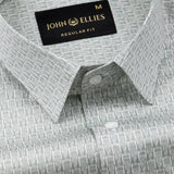 Alvin Cream Cotton Printed Shirt - John Ellies