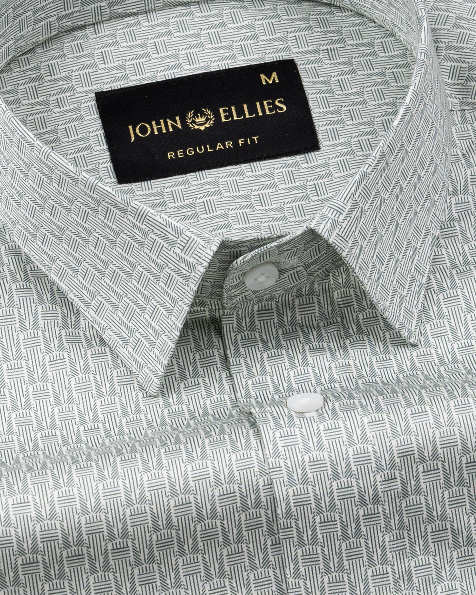 Alvin Cream Cotton Printed Shirt - John Ellies