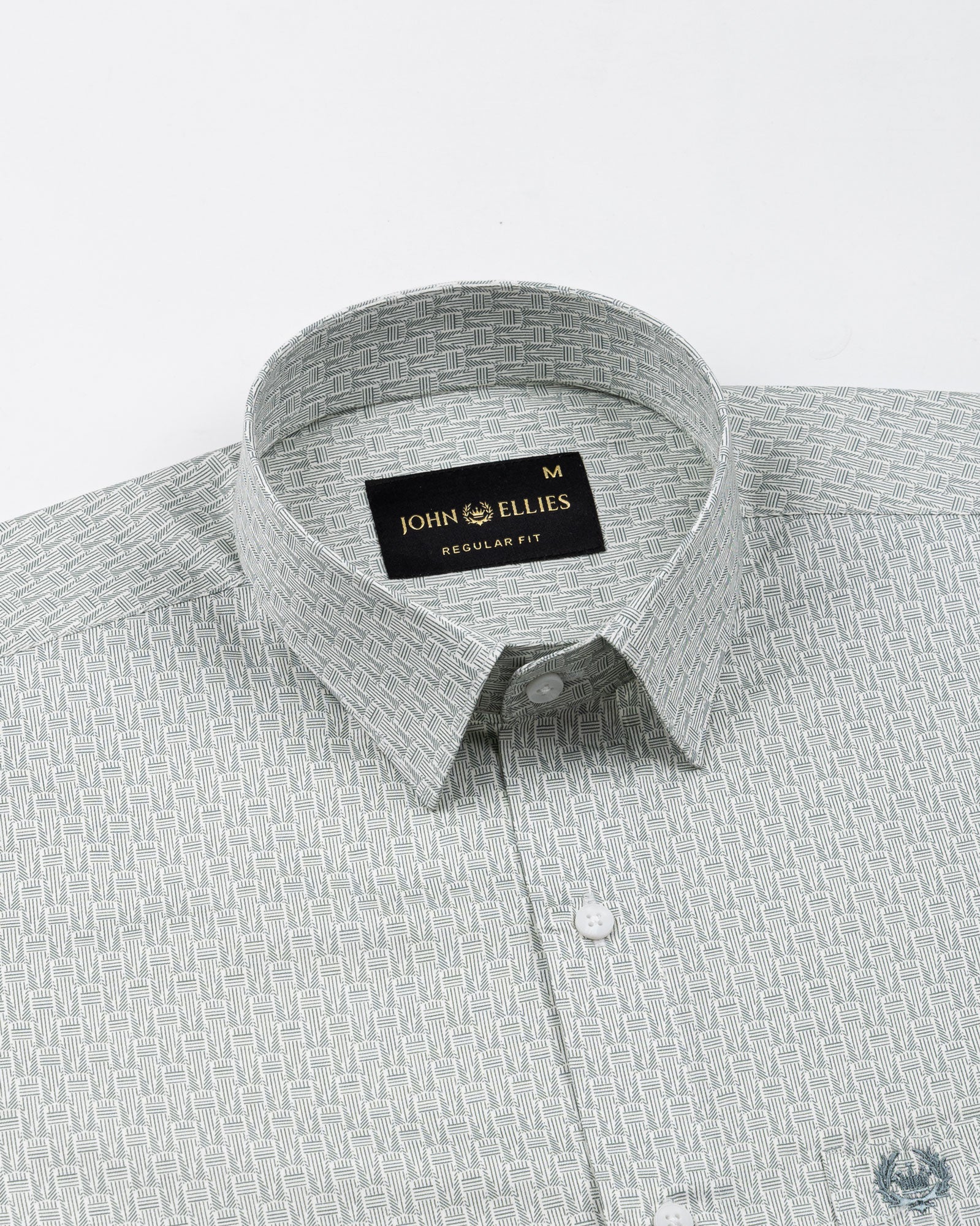 Alvin Cream Cotton Printed Shirt - John Ellies