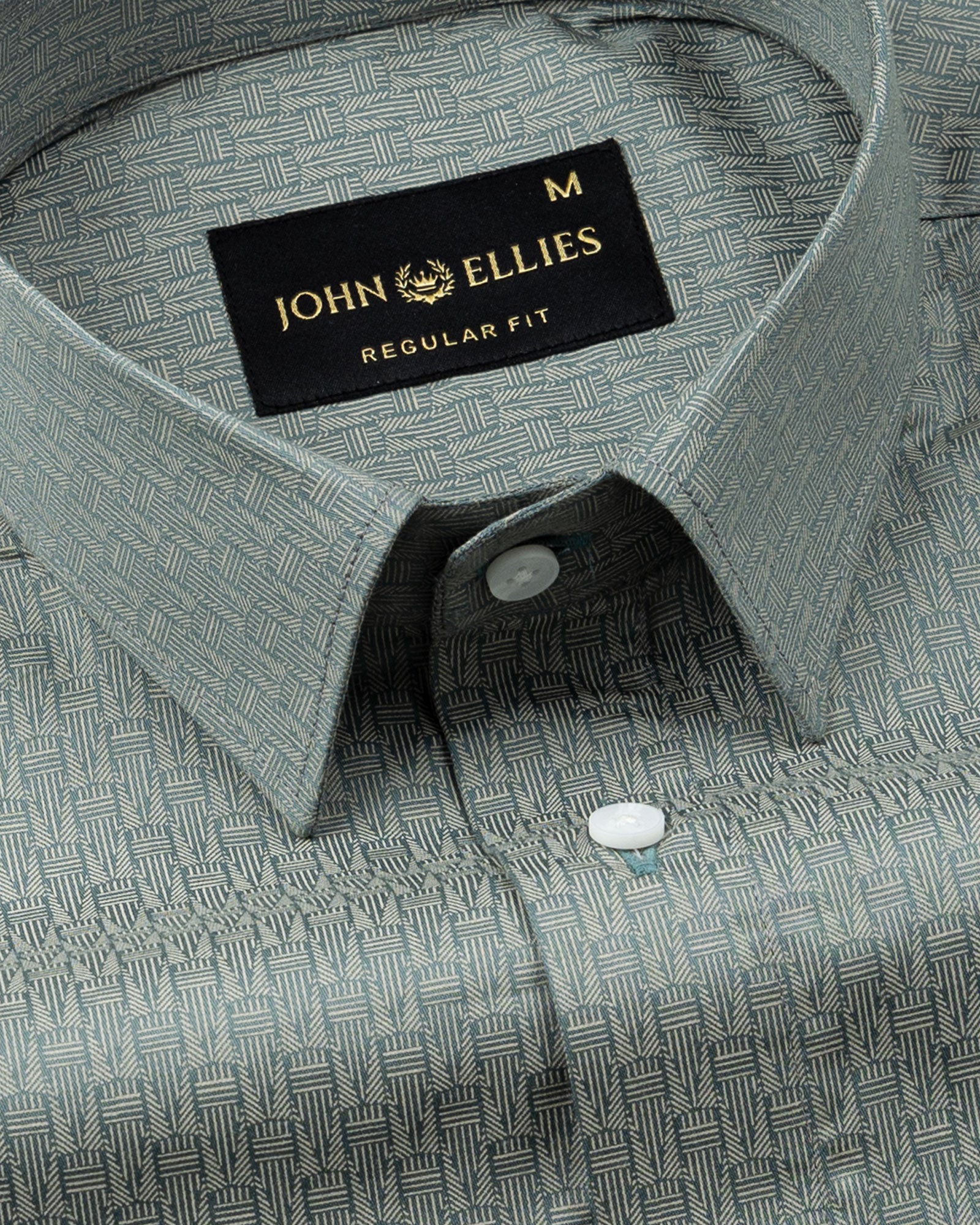 Alvin Green Cotton Printed Shirt - John Ellies