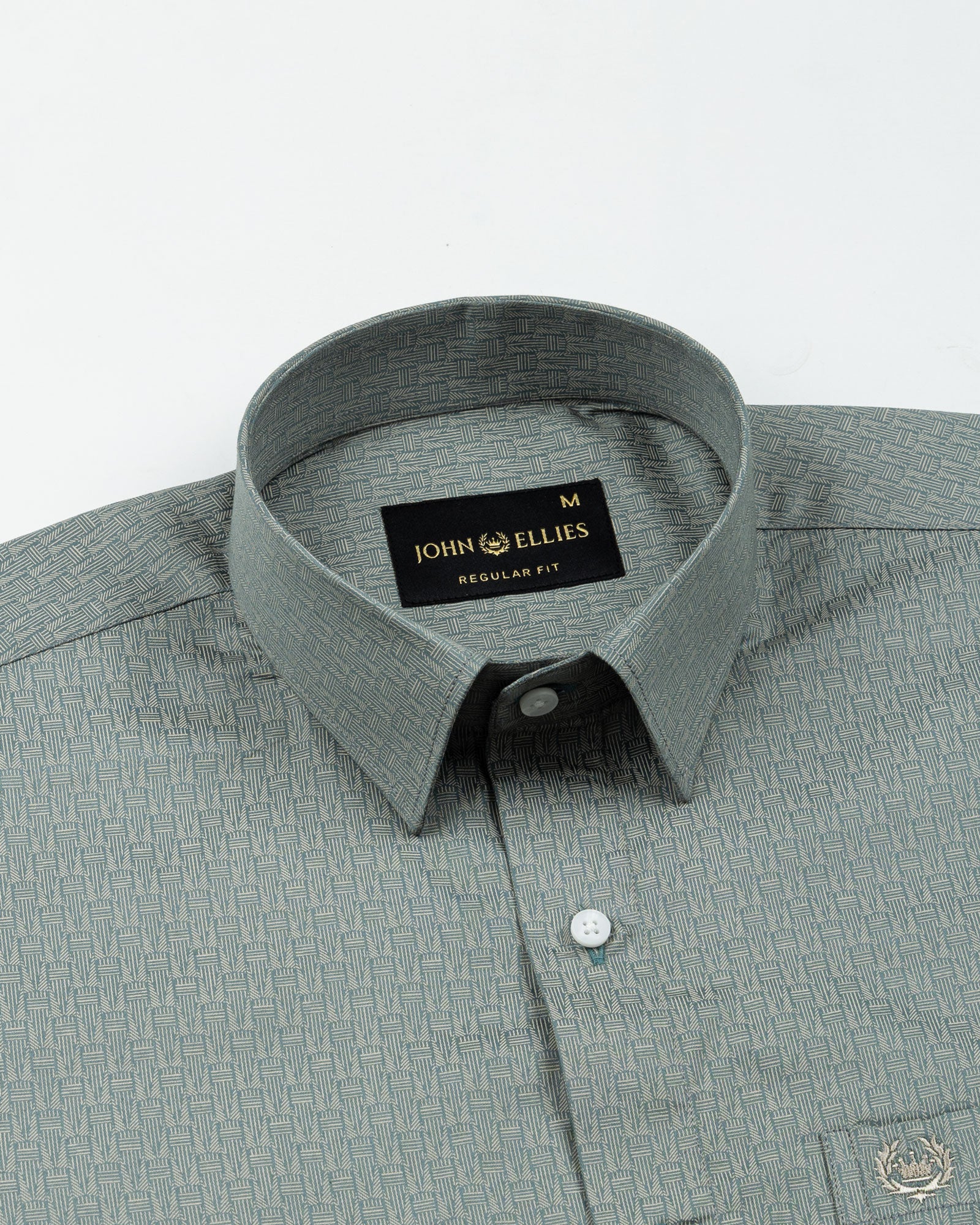 Alvin Green Cotton Printed Shirt - John Ellies