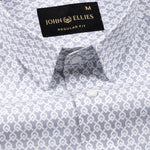 Alvin Grey Cotton Printed Shirt - John Ellies