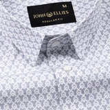Alvin Grey Cotton Printed Shirt - John Ellies