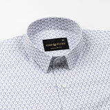 Alvin Grey Cotton Printed Shirt - John Ellies