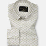Alvin Olive Cotton Printed Shirt - John Ellies