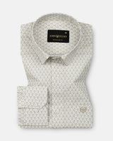 Alvin Olive Cotton Printed Shirt