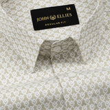 Alvin Olive Cotton Printed Shirt - John Ellies