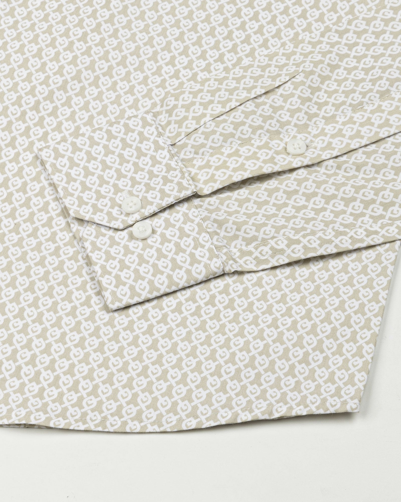 Alvin Olive Cotton Printed Shirt - John Ellies