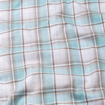 James Sky Blue Check Linen Shirt - John Ellies