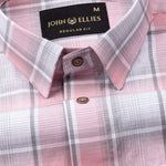 James Pink Check Linen Shirt - John Ellies