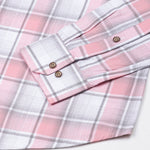 James Pink Check Linen Shirt - John Ellies