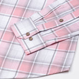 James Pink Check Linen Shirt - John Ellies