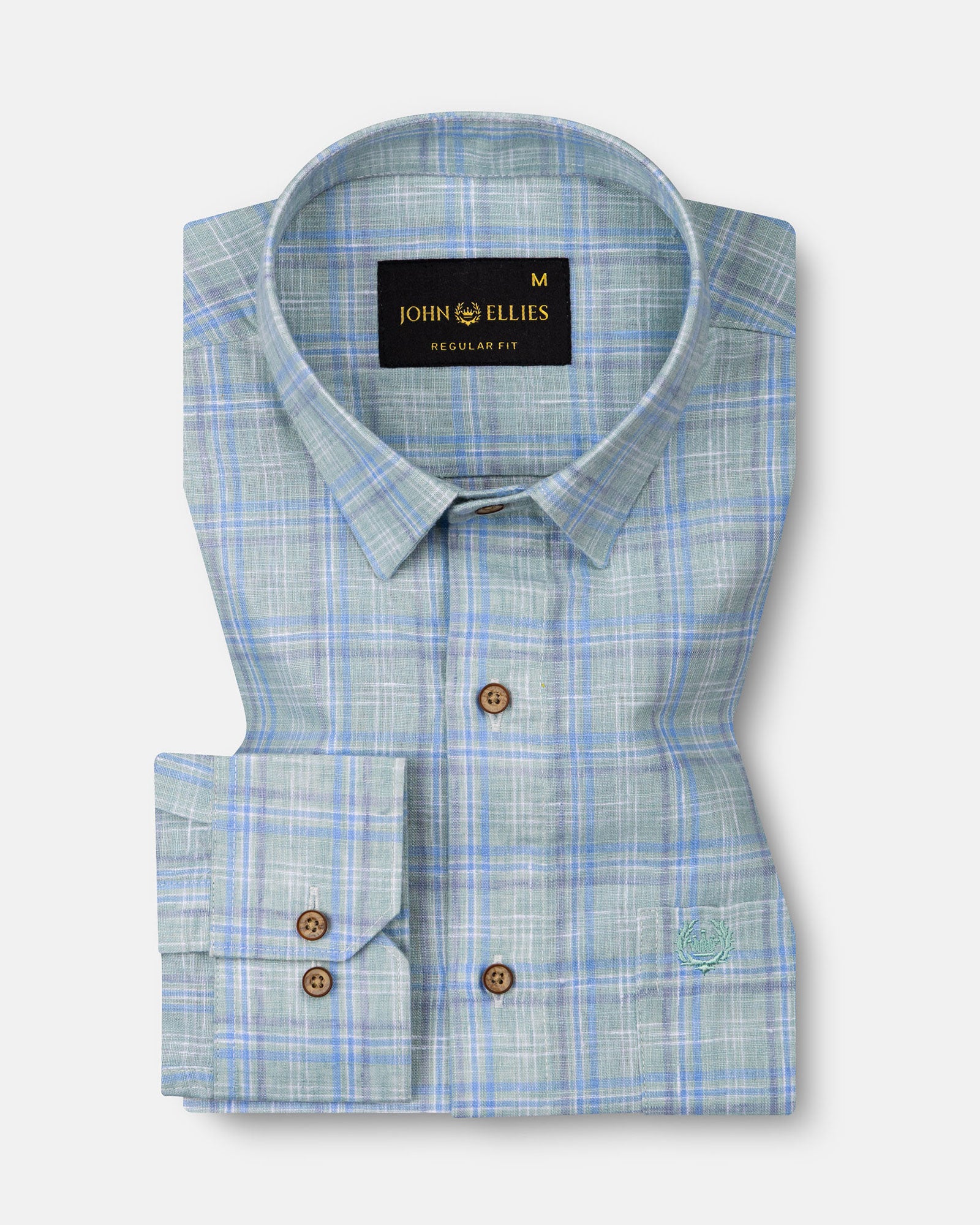 James Green Check Linen Shirt - John Ellies
