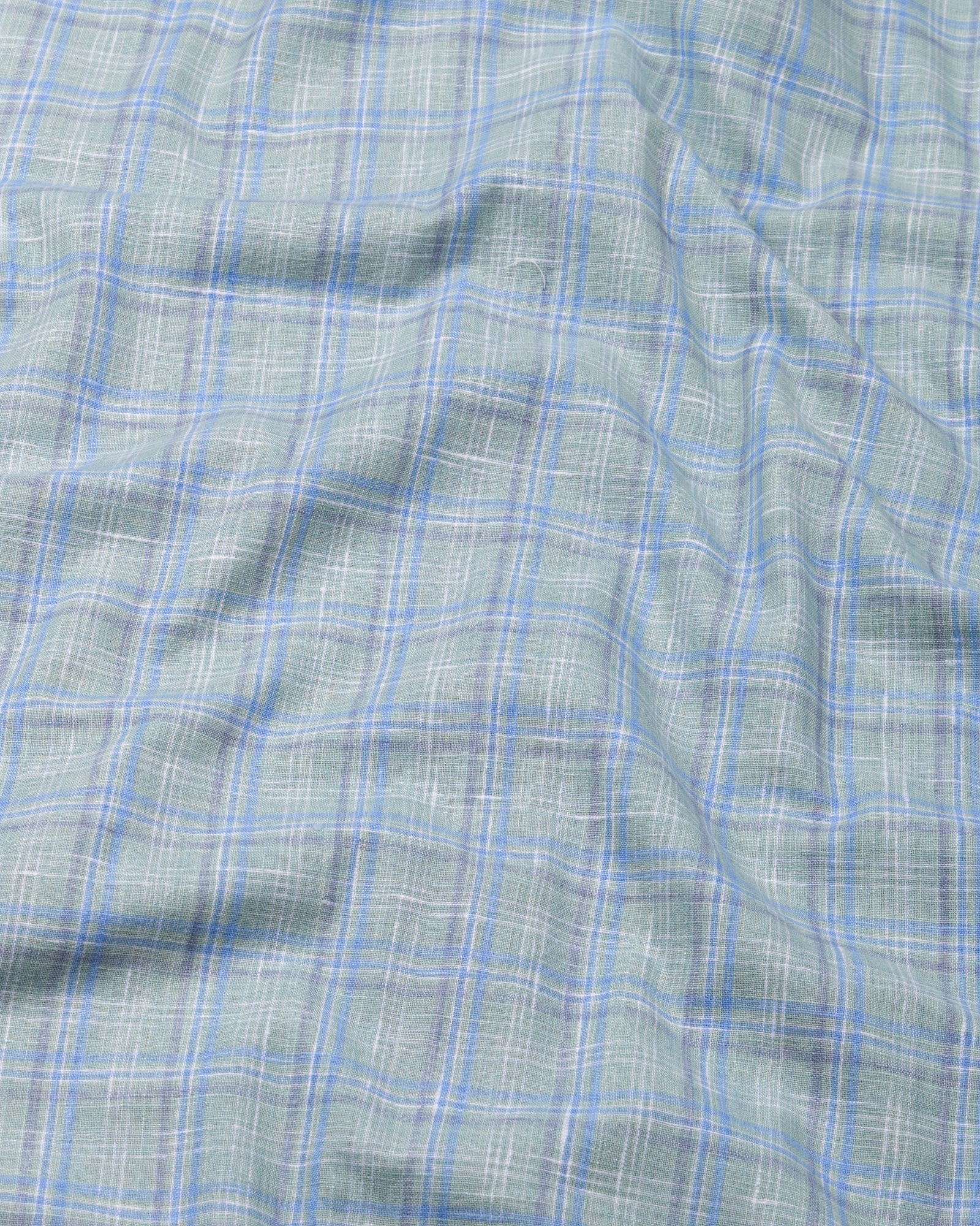 James Green Check Linen Shirt - John Ellies