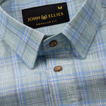 James Green Check Linen Shirt - John Ellies