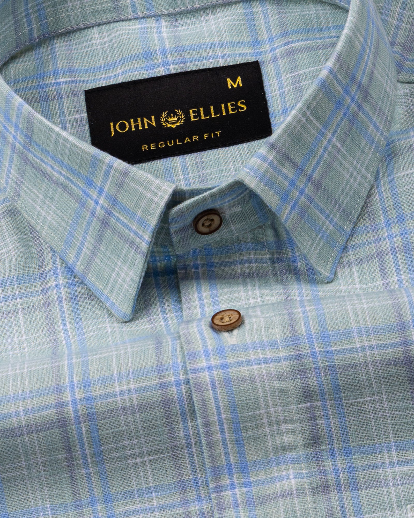 James Green Check Linen Shirt - John Ellies