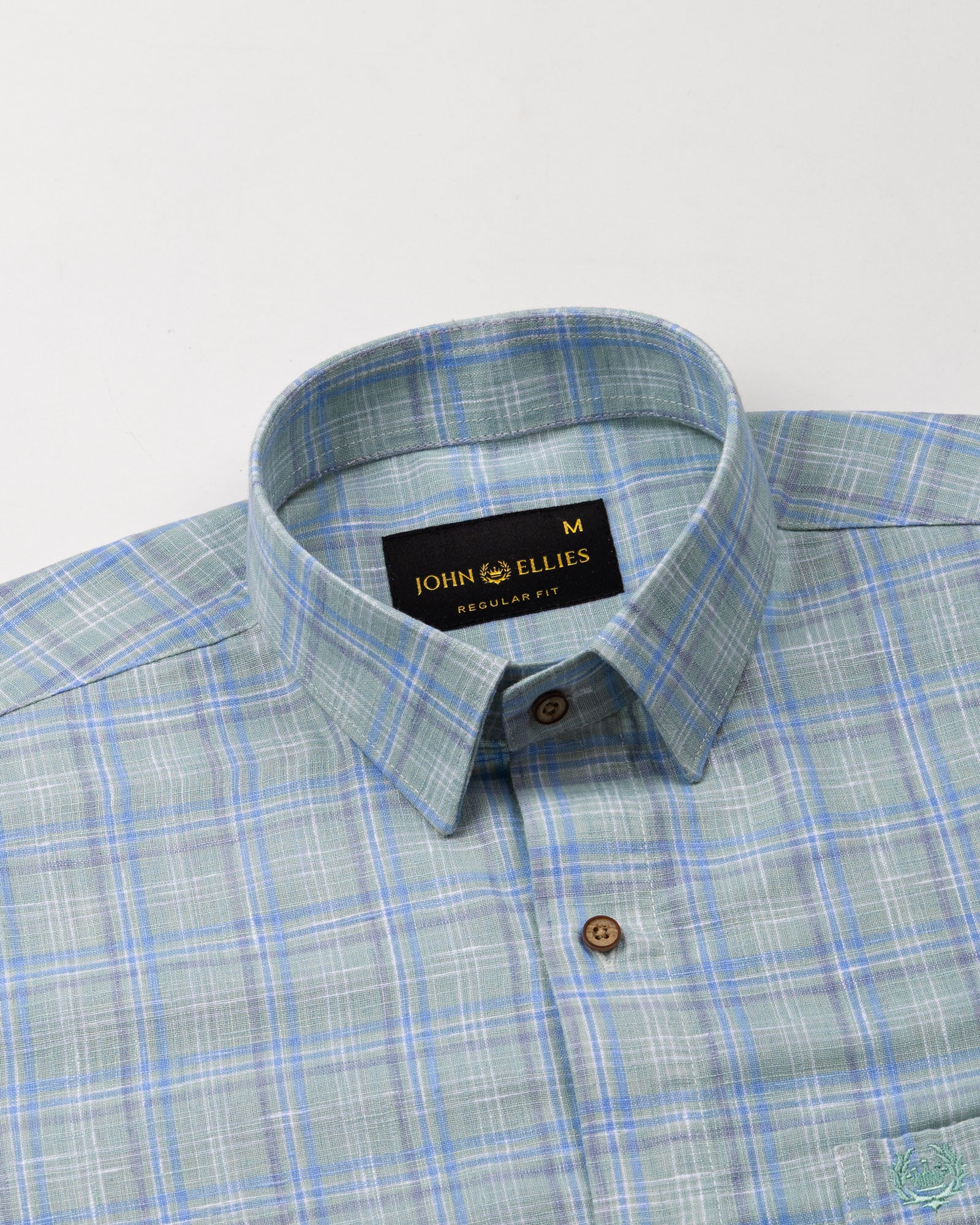 James Green Check Linen Shirt - John Ellies