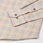 James Yellow Check Linen Shirt - John Ellies