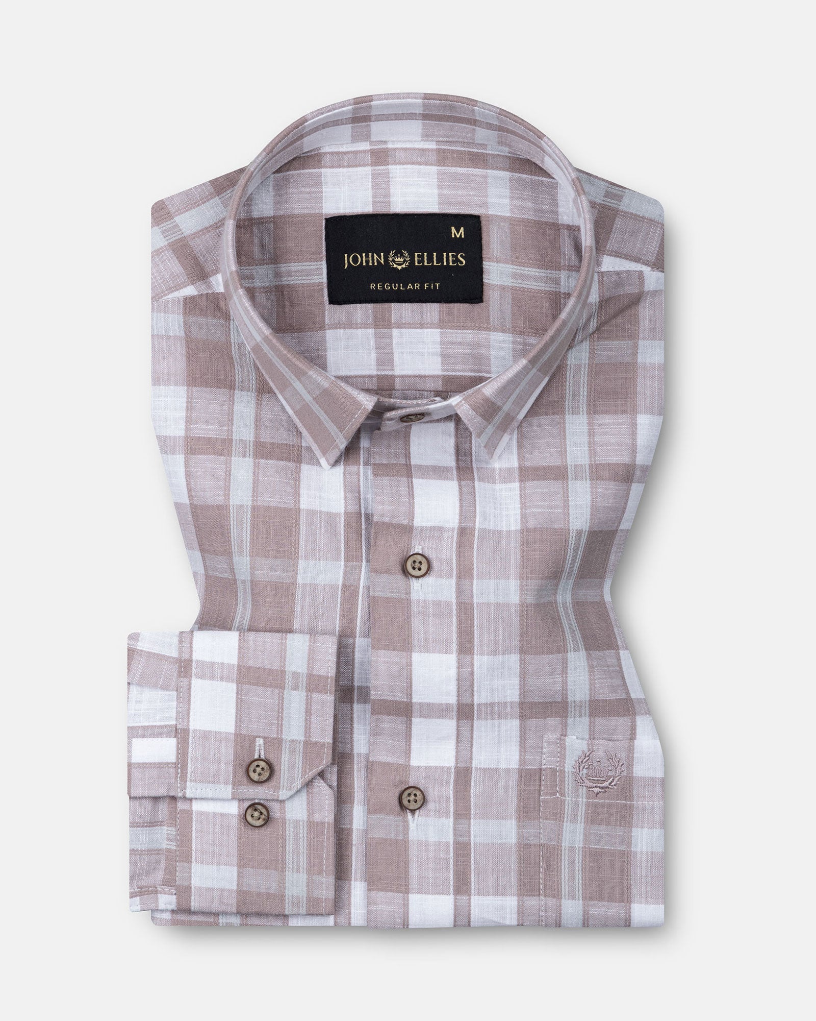 James Brown Check Linen Shirt - John Ellies