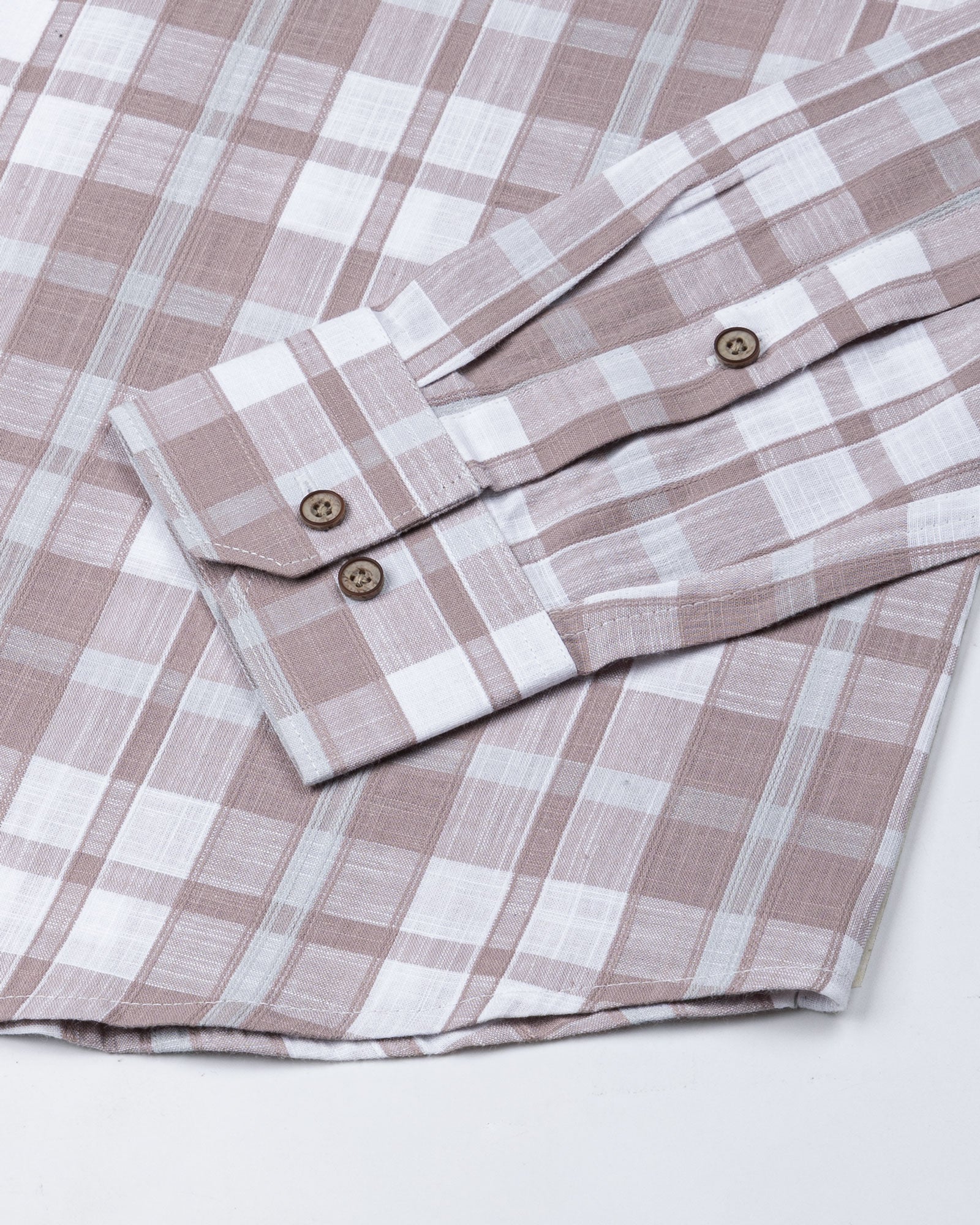 James Brown Check Linen Shirt - John Ellies