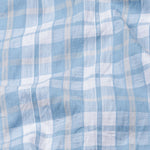 James Blue Check Linen Shirt - John Ellies