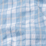 James Blue Check Linen Shirt - John Ellies