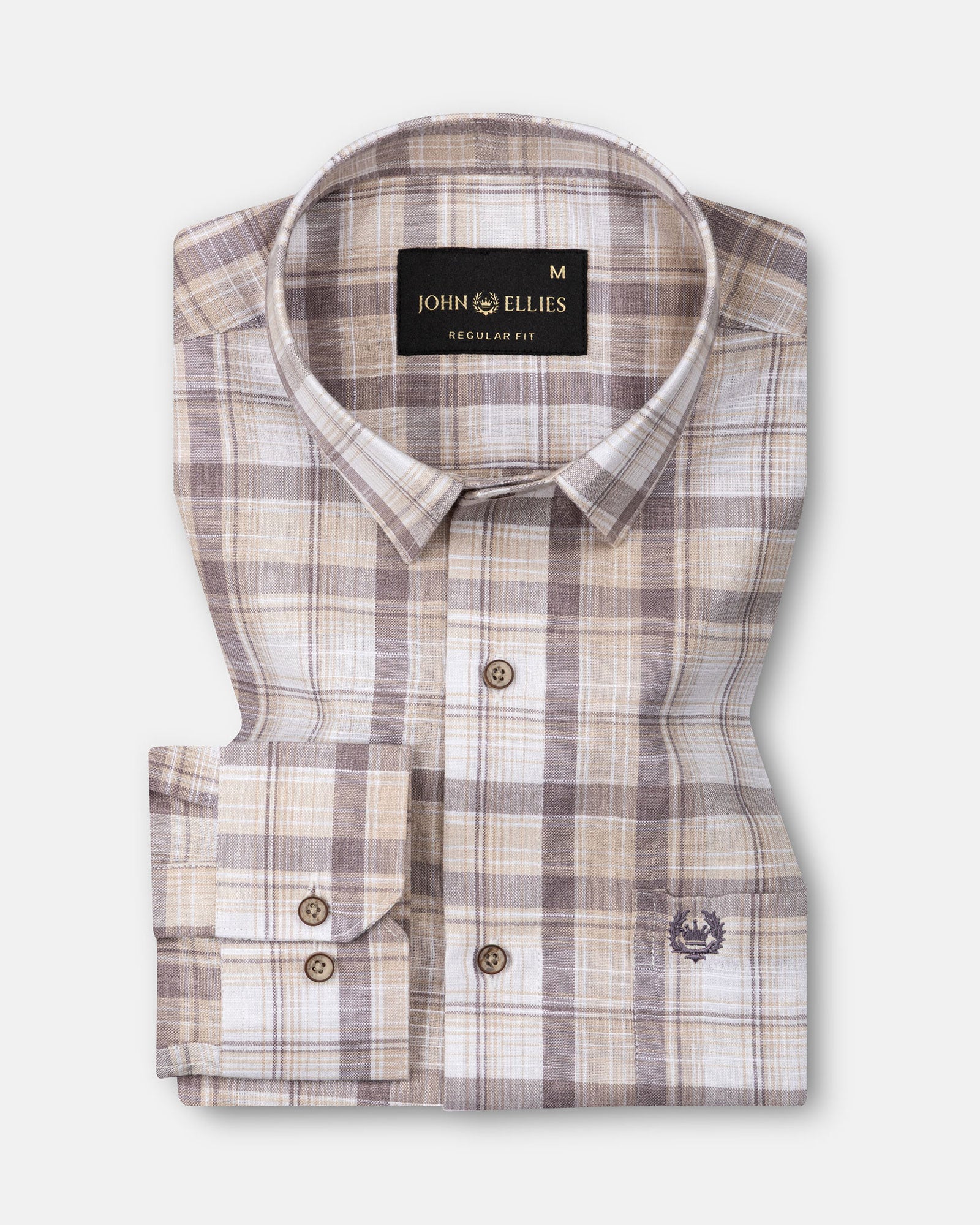 James Brown With Yellow Check Linen Shirt - John Ellies