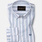 Devon Grey Stripe Linen Blend Shirt - John Ellies