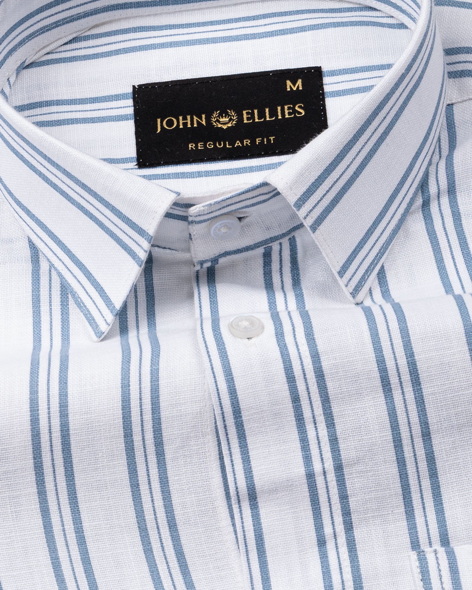 Devon Grey Stripe Linen Blend Shirt - John Ellies