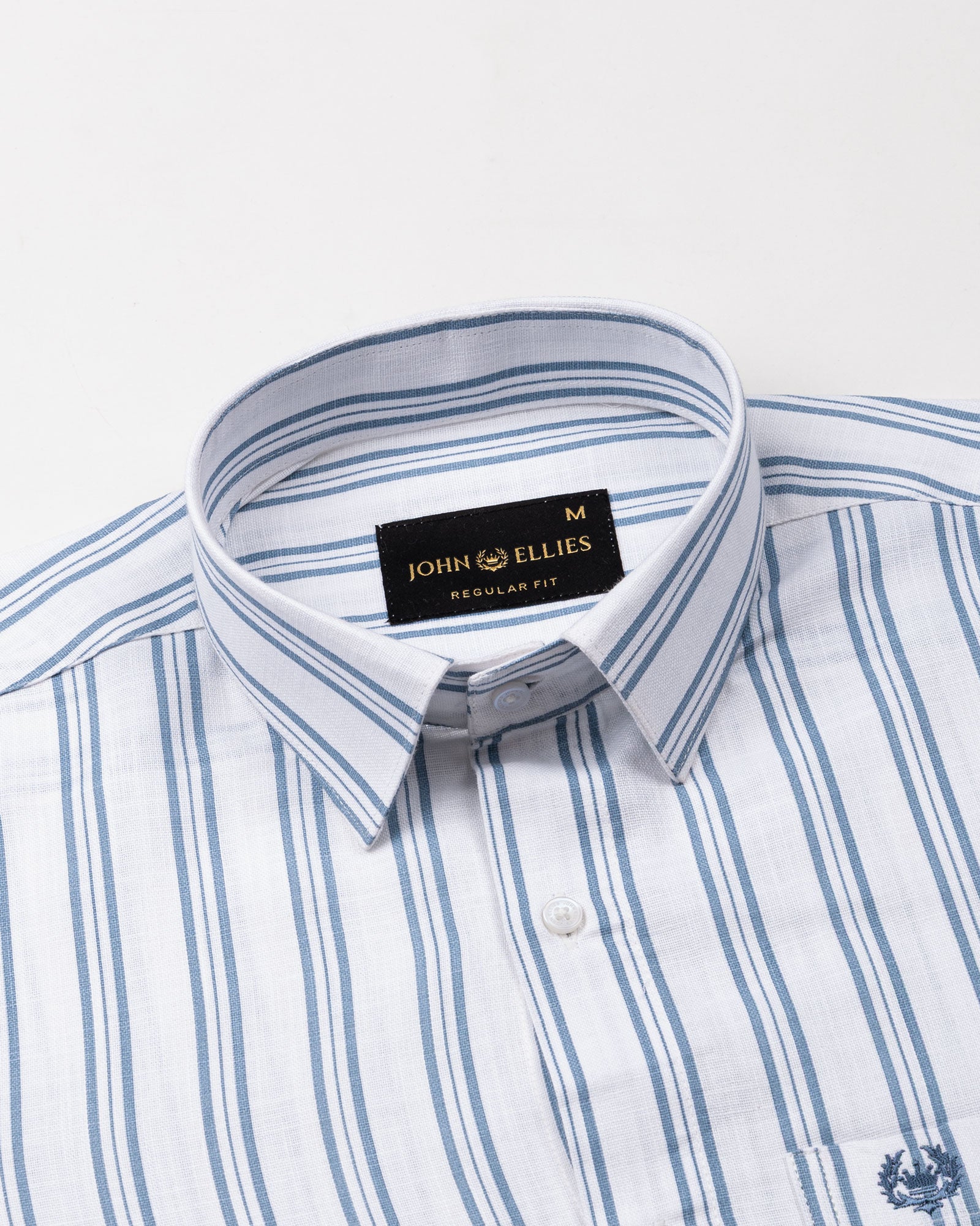 Devon Grey Stripe Linen Blend Shirt - John Ellies