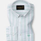 Devon Olive Stripe Linen Blend Shirt - John Ellies